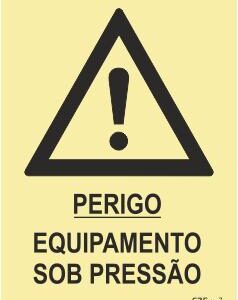 Sinais de Perigo - Fotoluminescente 2F. (45º com a Parede) 150x200mm