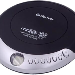 Leitor de CDs Portátil MP3 (Preto/Cinzento) - DENVER