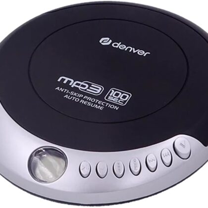 Leitor de CDs Portátil MP3 (Preto/Cinzento) - DENVER