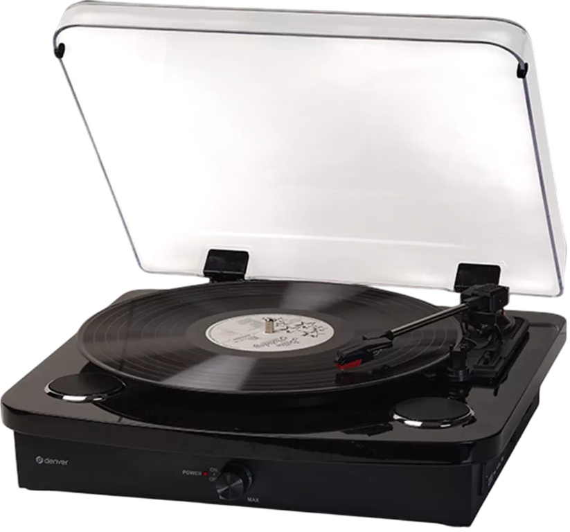Gira Discos VPL-230B 33/45/78 RPM (Preto) - DENVER
