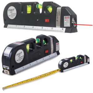 Fita Métrica Multifunções c/ Nível + Laser (2,50 mts)