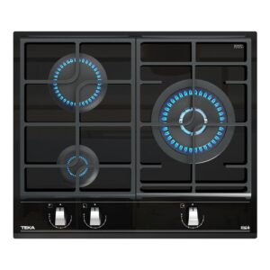 Placa a Gás Embutida 60cm 3 Zonas GZC 63310 (Preto) - TEKA