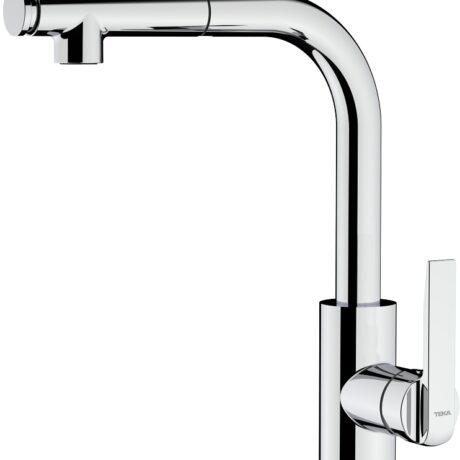 Torneira Misturadora IN 938 PLUS c/ Cano Alto Giratório e Chuveiro Extraível (Cromado) - TEKA