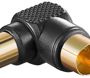 Ficha Adaptadora 90? RCA Macho - RCA Femea (Preto)