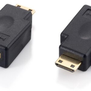 Ficha Adaptadora Mini HDMI Macho - HDMI Femea - EQUIP