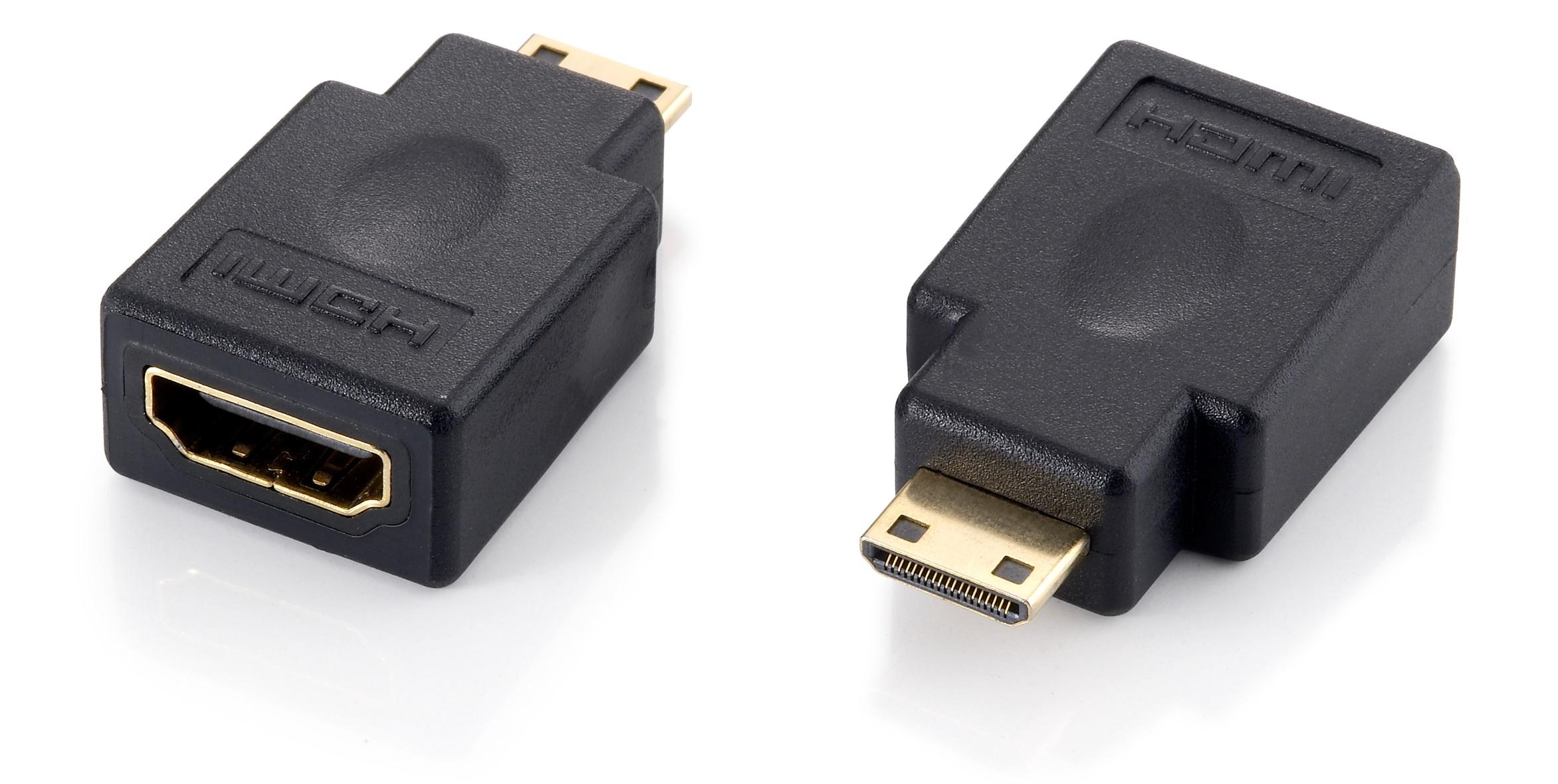 Ficha Adaptadora Mini HDMI Macho - HDMI Femea - EQUIP