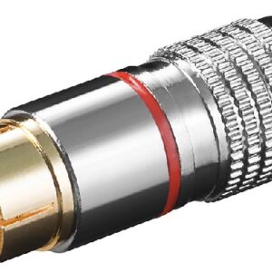 Ficha RCA Macho Met?lica - Vermelho