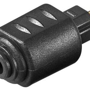 Adaptador ?ptico Jack 3,5mm (Mini Toslink) Femea - Toslink Macho