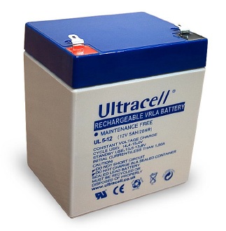 Bateria Chumbo 12V 5Ah (90 x 70 x 101 mm) - Ultracell