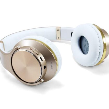 Auscultadores Headset s/ Fios Bluetooth Golden - CHSPBTNFCSPKG - CONCEPTRONIC