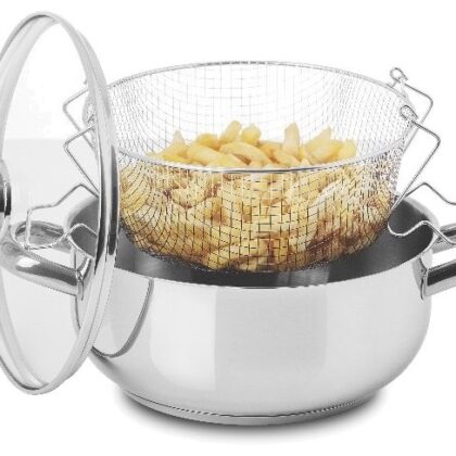 Fritadeira de Indução c/ Asas e Cesto 4L (Aço Inoxidável) - SILAMPOS