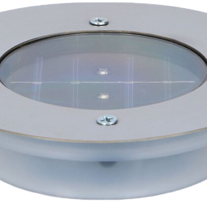 Luz Solar 2 LEDs Redondo p/ Jardim (Ø140mm) - GRUNDIG