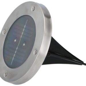 Projetor Encastar de Chão LED Solar Exterior (Ø 12cm) - GRUNDIG