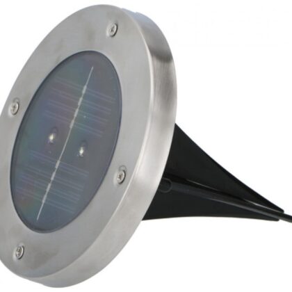 Projetor Encastar de Chão LED Solar Exterior (Ø 12cm) - GRUNDIG