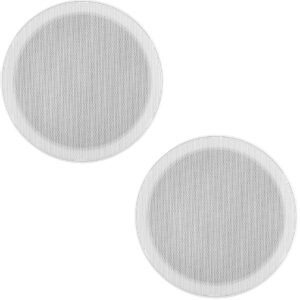 Pack 2x Altifalantes de Tecto Baixo Perfil 6 100W Branco IPX5 (MSLP65) - POWER DYNAMICS