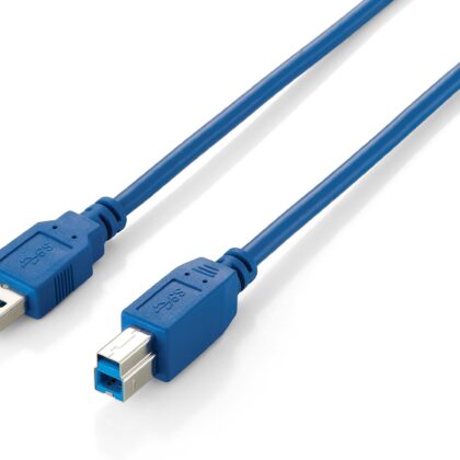 Cabo USB3.0 A Macho - USB3.0 B Macho Azul (3 mts) - EQUIP