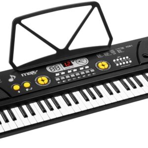 Teclado Eletr?nico 61 Teclas a Bateria c/ Microfone (KD61) - MAX