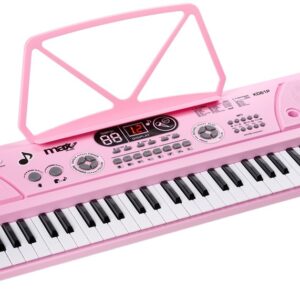 Teclado Eletrónico 61 Teclas a Bateria c/ Microfone (KD61P) - MAX