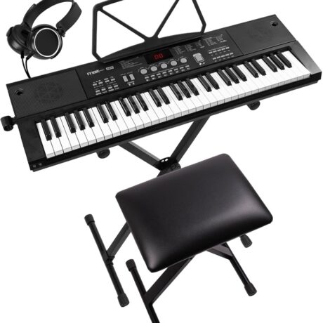 Kit Premium Teclado Eletrónico 61 Teclas + Acessórios (KB15SET) - MAX