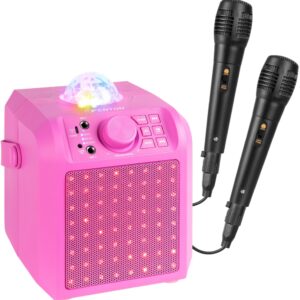 Coluna Karaoke Bluetooth c/ LED Jelly Ball e 2 Microfones (KAR55P) - FENTON