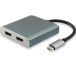 Conversor USB-C - 2 x HDMI Femea - EQUIP