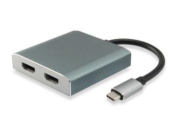 Conversor USB-C - 2 x HDMI Femea - EQUIP