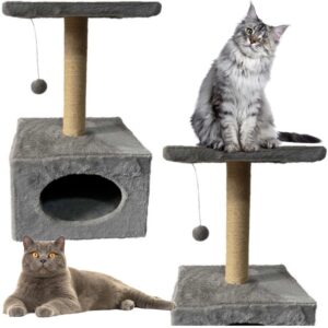 Arranhador p/ Gatos c/ Cama (31 x 31 x 56 cm)