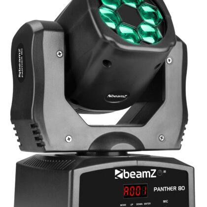 Moving Head 6x 12W CREE LED RGBW DMX c/ Lentes Rotativas (PANTHER 80) - beamZ