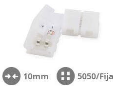 Conector Uni?o 90? em Forma de L 10mm (SMD5050/Fixo) p/ Fita de LEDs - GSC