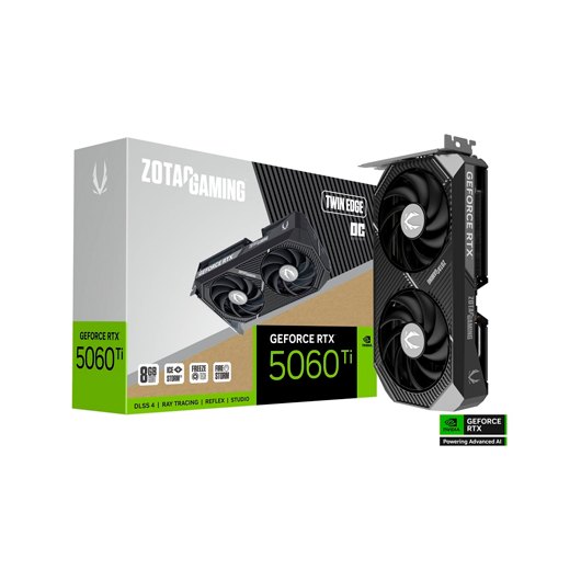 ZOTAC Graphics Card RTX 5060TI TWIN EDGE OC 8GB
