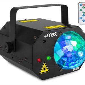 Projector LED Efeitos Jelly Moon + Laser Vermelho/Verde/Azul (DJ10) - MAX