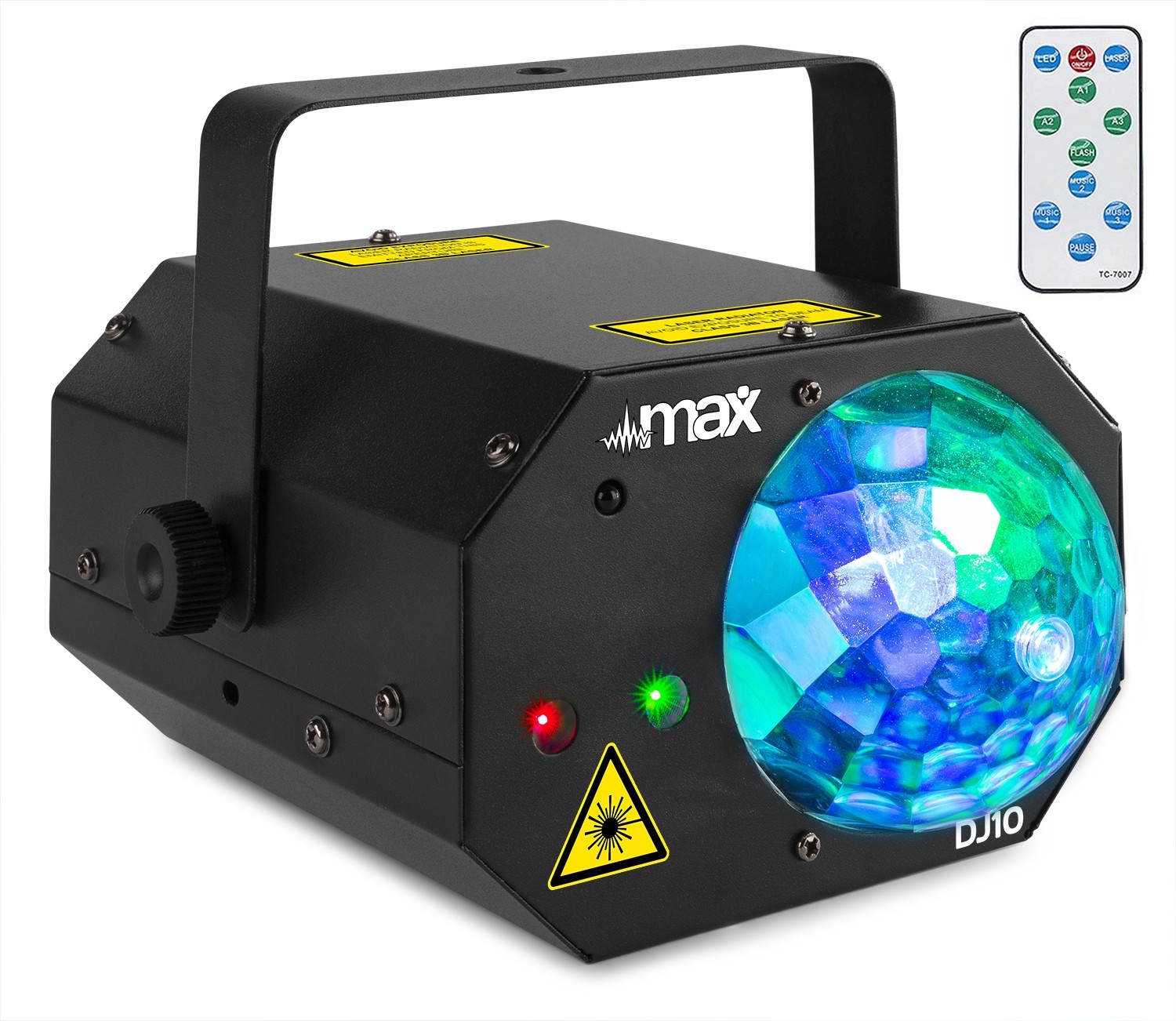 Projector LED Efeitos Jelly Moon + Laser Vermelho/Verde/Azul (DJ10) - MAX