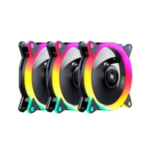 KIT 3XVENTILADORES UNYKACH RING LED ARGB 120MM 51801