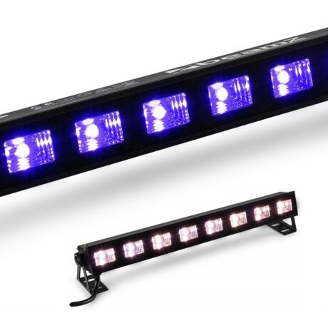 Barra Profissional 2-EM-1 8x LEDs 3W Branco+UV (Luz Negra) BUVW83 - beamZ