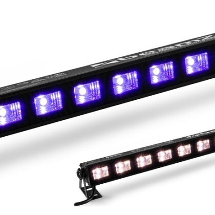 Barra Profissional 2-EM-1 12 LEDs 3W Branco+UV (Luz Negra) BUVW123 - beamZ