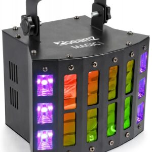 Projector Efeitos Disco LED RGBAWP c/ Luz Negra UV + Strobe (MAGIC1 DERBY) - beamZ