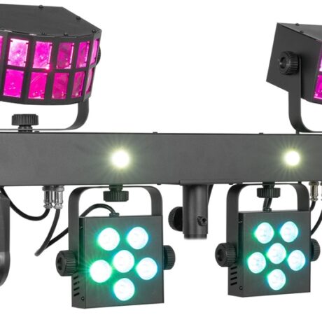 Barra Profissional 26x LEDs c/ Moving Head´s + Efeitos Derby + Strobe LEDs (SHOWBAR GO GLOW) - beamZ