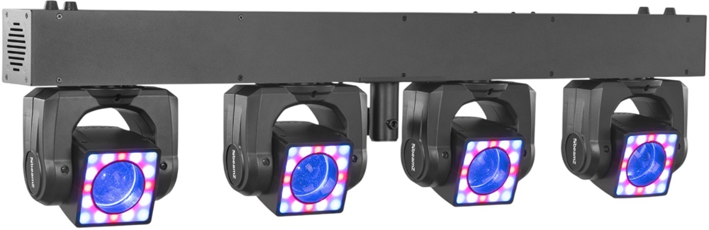 Barra Profissional c/ 4 Moving Head´s 4 LEDs 40W UV (SHOWBAR GO) - beamZ