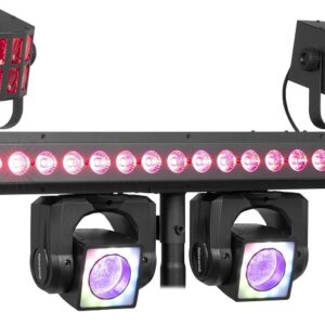 Barra Profissional 24 LEDs c/ 4 Moving Head?s + 2 Efeitos Derby (SHOWBAR GO ULTRA) - beamZ