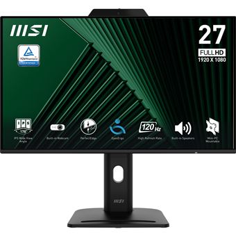 Monitor MSI MP272PMG 27" FullHD IPS 120Hz 4ms 1xVGA 1xDP 1xHDMI HUB Usb Audio Ajuste em Altura e Pivot