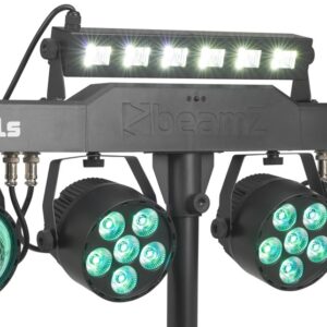 Barra Portátil 4-EM-1 CLS Party Bar c/ 2 Jelly Moon + 2 Focos + UV/Estroboscópio (NesoUV) - beamZ