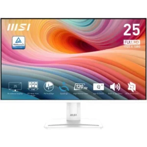 Monitor MSI MP251W E2 24.5" FullHD IPS 120Hz 1ms 120h 1xVga 1xHdmi 1xDP Audio Branco