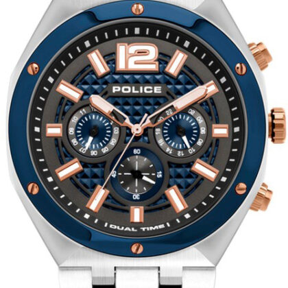 Relógio Analógico 15995JSTBL61M 46MM (Prateado) - POLICE