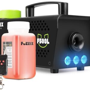 Máquina de Fumo 3 LEDs RGB 500W c/ Comando sem Fios (F503L) - FUZZIX