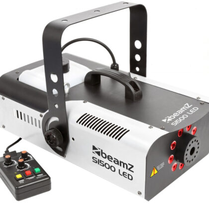 Máquina de Fumo DMX 1500W Efeitos LED 9x 3W RGB c/ Comando Temporizador (S1500LED) - beamZ