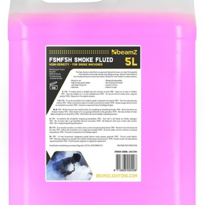 Líquido Alta Densidade p/ Máquina de Fumo (5 Litros) - beamZ