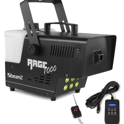 Máquina de Fumos 1000W DMX c/ 6 LEDs RGB e Controlador Temporizado (RAGE 1000LED) - beamZ