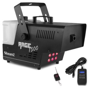 M?quina de Fumos 1500W DMX c/ 6 LEDs RGB e Controlador Temporizado (RAGE 1500LED) - beamZ