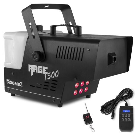 Máquina de Fumos 1500W DMX c/ 6 LEDs RGB e Controlador Temporizado (RAGE 1500LED) - beamZ