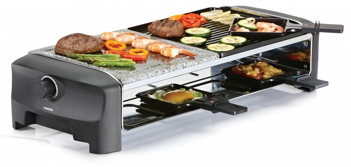 Grelhador Raclette 8 Pedra/Grill Party 1400W - PRINCESS